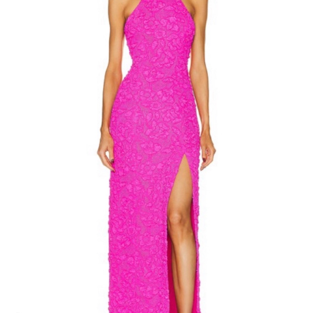 PATBO Stretch Jacquard High Neck Dress
